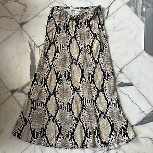 H&M snake skin print skirt
